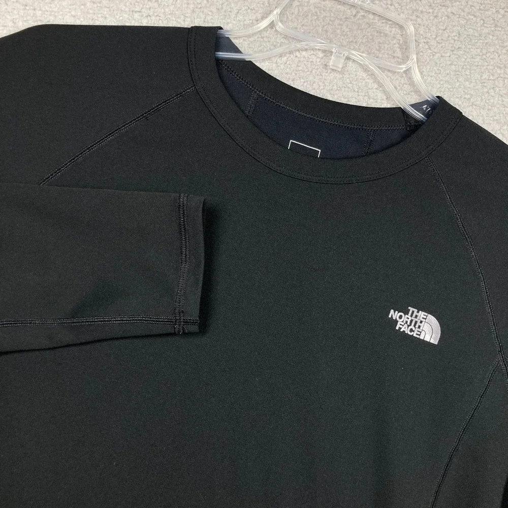 The North Face Performance Shirt Mens Large Black FlashDry Raglan Long Sleeve
